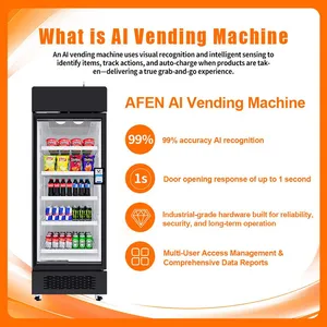 AFEN 24/7 Qr Code Smart Refrigerated Snacks and Drinks Ai Vending Machine With Camera and Support Pax Cashless Payment System thumbnail-4