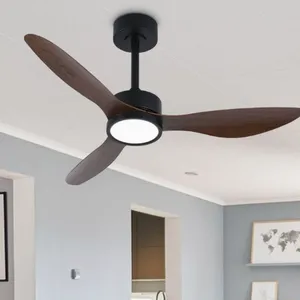 Drahtsprechanlage mit intelligenter Sprachsteuerung, antikes Deckenventilatorlicht/Walnussholzmaserung-Ventilatorlicht (WeChat: 13510231336) thumbnail-2