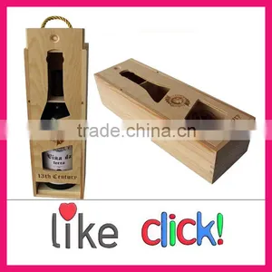 Wooden Wine Box, Sliding Lid Wood Box thumbnail-1
