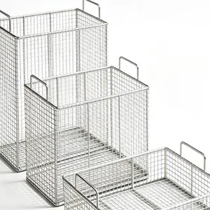 Stainless Steel Mesh Basket for Parts Cleaning, 304 Grade, 0.5mm Wire, 1mm Opening, Industrial thumbnail-5