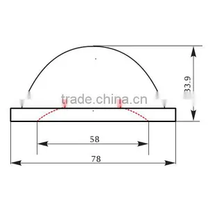 78mm 100W Bay Light Led Lens With 90 Degree Viewing Angle thumbnail-2