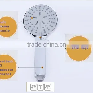 Three Functions New Design Chrome Plating Handheld Shower Head thumbnail-2