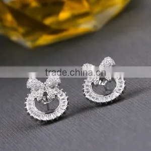 Hot Sale New Products 925 Silver Diamond Earrings for 2015 thumbnail-3