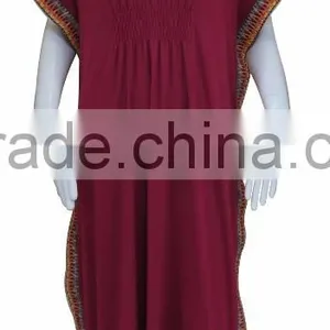 Milk Silk Square Abaya Stylish Muslim Women's Dress With Embroidery on Two Side thumbnail-3