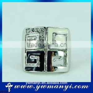 2016 Fashion Colorful Silver Alloy Four G Unique Ring Silver Jewelry R0152 thumbnail-1