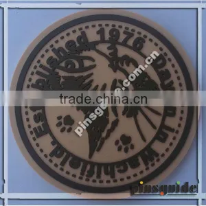 New Arrival Customized Logo PVC Round Coaster For Hotel Decoration thumbnail-1