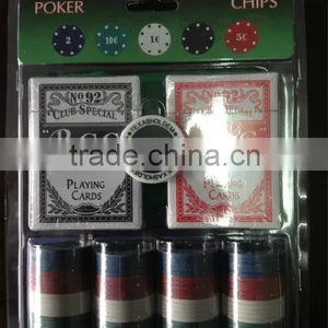 Poker Chips With Playing Card thumbnail-1