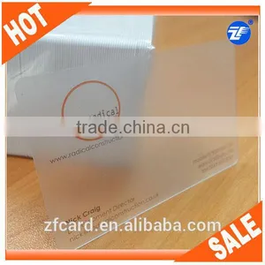 Both Sides Printing New Style Plastic Transparent Visiting Card thumbnail-2