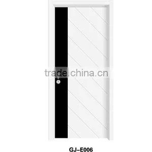 Black and White Color PVC Wooden Interior Door thumbnail-1