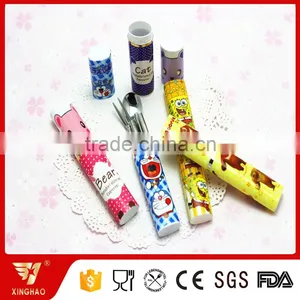 Promotional Cutlery Set in Lovely Plastic Cartoon Plastic Box for Children thumbnail-3