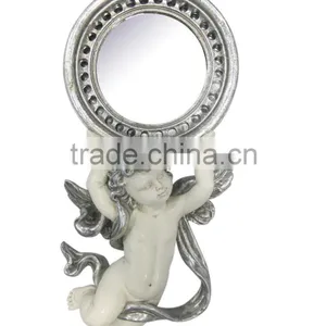 Polyresin Wall Hanging Silver Hair Salon Mirrors thumbnail-1