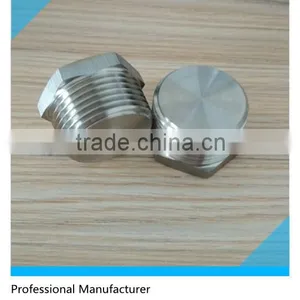 SS Screwed Plug Fitting 1" Hex Solid Plug BSPT Male Taper Thread thumbnail-1