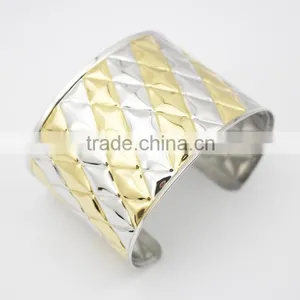 Stainless Steel Bangle Jewelry Engraved Cuff Bracelet thumbnail-2