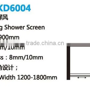Tempered Glass Sliding Enclosed Portable Shower Cabin (KD6004) thumbnail-2