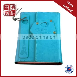 Creative Design pu Leather Cover Notebook With Leather Bookmark thumbnail-1