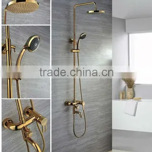 Wall Mount Golden Finish Brass Telephone Shower Faucet Sets QH9003G thumbnail-1