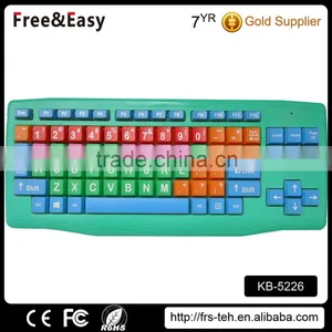 Waterproof Color With Large Keys Plug and Play Children Wired Keyboard thumbnail-2