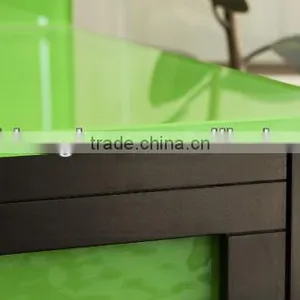 Tempered Green Painted Glass With AS/NZS2208,BS6206,EN12150 thumbnail-1