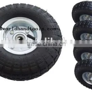 10" PNEUMATIC TYRES TRUCK TROLLEY BARROW TYRES With Metal Rim thumbnail-2