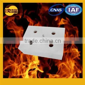 Vibration Molding Bottom Brick of Tin Bath Cut Refractory Brick Perforated Brick thumbnail-1