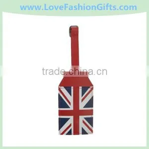 Leather Union Flag Luggage Tag - Red thumbnail-1