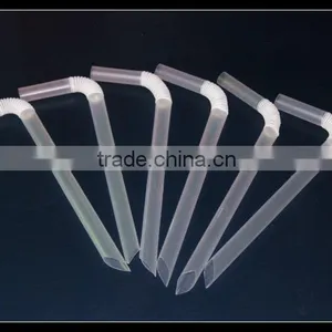 12mm Plastic Transporant Flexible Straws thumbnail-2