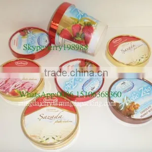 550ml Paper Ice Cream/dessert/Yogurt Container, Cup With Flat Lid,Spoon,Wooden Stick thumbnail-4
