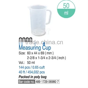 50ml Best Small PP Polypropylene Plastic Measuring Cup Scale Kitchenware Tools Measurement Instrument thumbnail-1