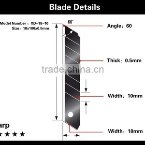 18mm Snap Off Blade Plastic Handle Knife Auto Lock Slider Stationery Cutter thumbnail-5