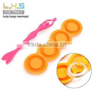 Sexy Mermaid Hula Hoop Shape Silicone Ice Cube Tray thumbnail-1