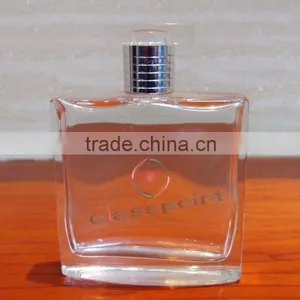 100ml Square Perfume Glass Bottle With Metal Cap, Costmetic Glass Bottle thumbnail-1