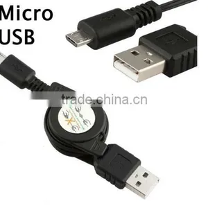 Micro USB to USB A Retractable Data Sync Charger Cable thumbnail-1