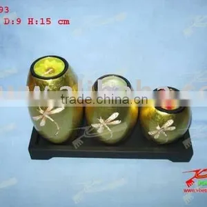 Lacquer Candle Holder Set thumbnail-1