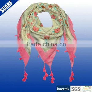 100 Cotton Thin Italian Voile Squard Scarf Printed Foulard thumbnail-1