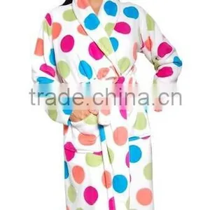 Women Wholesale Coral Fleece Microfiber Leopard Bathrobe thumbnail-4