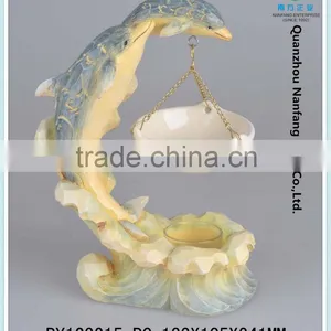 Tart Warmer Polyresin Wood Cut Dolphin Oil Burner thumbnail-1