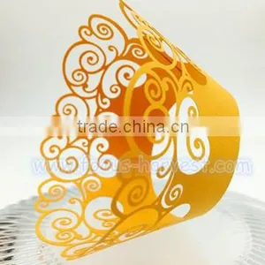A17 Laser Cut Cupcake Wrapper, Paper Cupcake Wraps Muffin Cup Medium Size Famous Cupcake Cake Decoration Item thumbnail-5