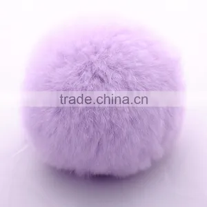 >>>Original Cute Rex Rabbit Fur Ball Charm Without Chain Bulk Smooth Unisex Key Ring or Bag Soft Toy Gift Pom Pom Keychain/ thumbnail-2