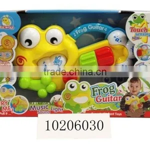 Novelty Kids Frog Shape Guitar Cheap Plastic Musical Instrument Toy B/O Musical Toy thumbnail-1