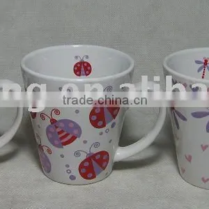 11OZ V-shape Ceramic Coffee Mug thumbnail-1