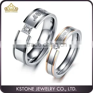 KSTONE 2015 New Products 316l Stainless Steel Couple Diamond Engagement Ring, Wedding Ring Couple Ring thumbnail-1