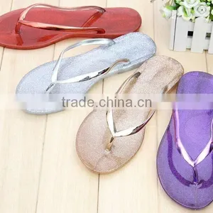 2015 Fashion Crystal Slipper Flat Bottom Beach Slippers Wholesale thumbnail-1