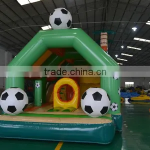 2016 Sunjoy New Design Giant Green Football Inflatable Combo Castle for Sale Outdoor thumbnail-3