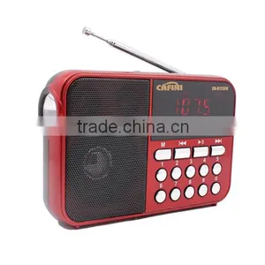 Cafini Digital Led Display FM Radio, Pocket Radio USB TF SD Player thumbnail-3