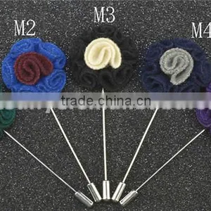 Mens Flower Lapel Pin Crystal Middle Design LAP046 thumbnail-3