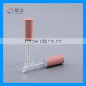 China Wholesale 10ml Clear Plastic Lip Gloss Hard Tube With Pink Cap thumbnail-1