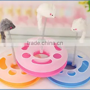 Pet Cat Kitten Cicle Play Toy With Spring Rat and Ball Funny Cat Toy - 29 cm thumbnail-2