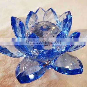 Exquisite Romantic Blue Lotus Crystal Flower thumbnail-1