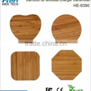 Hot Sell Universal Bamboo Mobile Phone qi Wireless Charger Power for Sony Xperia z C6603 thumbnail-5