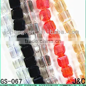 4mm All Kinds of Color Square Shaped Glass Beads thumbnail-1